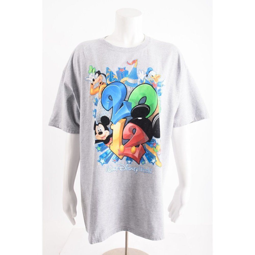 Disneyland Walt disney Mens T-Shirt XL 2012 Pluto Mickey Donald Goofy Graphic